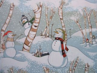  Day Snowmen Woods Alexander Henry Christmas Winter Fabric Yard