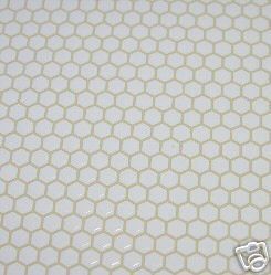 Dollhouse Miniature Floor Beige White Hexagon Tile MH5910 1 12 Scale