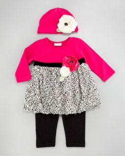 Cach Cach Flower Cap & Swing Dress with Leggings   