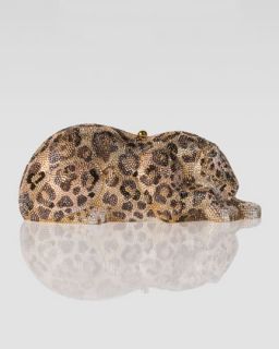 Wild Cat Jaguar Crystal Clutch Bag
