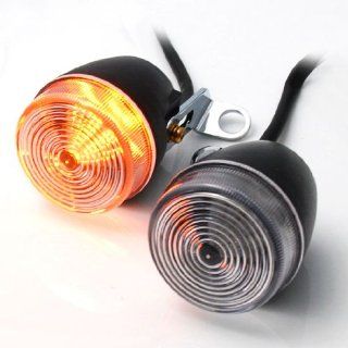 Ultra Bright Chopper Moped Scooter ATV Side Mount Clear Lens Amber LED