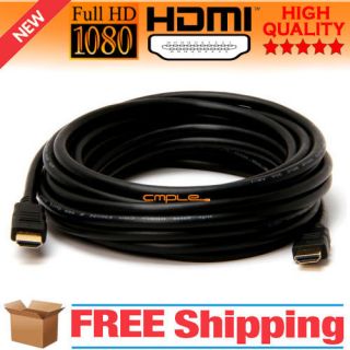 25 FT HDMI Cable High Speed Premium 1 3 1080P Male AV HDTV PS3 DVD LCD