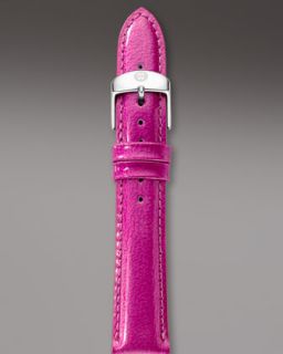 Michele 16mm Patent Strap, Pink   