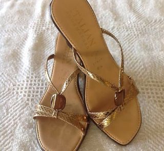 ITALIAN Shoemakers Bronze/gold SHOES Size 6.5. Worn One Weekend