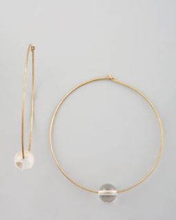 Dogeared Gold Cross Hoop Earrings   