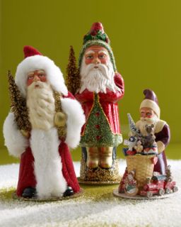 Ino Schaller Handmade Christmas Santa Figures   