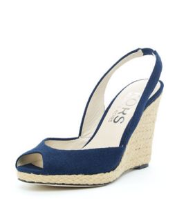 Stuart Weitzman Peep Toe Platform Wedge Slingback   