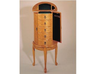 traditional five drawer jewelry armoire oak finish more options finish