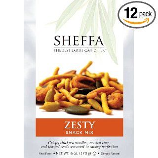 Sheffa Snack Mix, Zesty, 1.5 Ounce (Pack of 12) Grocery