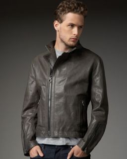 King Baby Studio Asymmetric Leather Jacket   