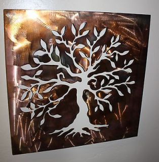boxed olive tree tree of live metal wall art decor