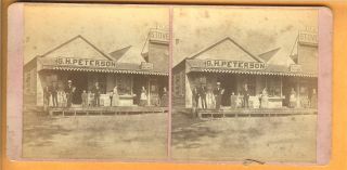  Stereoview West St Stores Healdsburg CA Downing California
