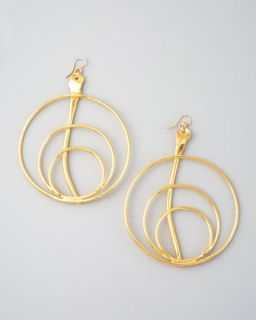 Gold Plated Brass Earrings  