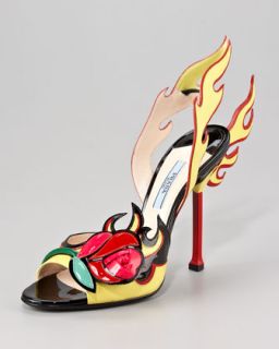 Prada Rose Toe Flame Sandal   