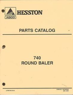 Hesston 740 Round Baler Parts Catalog Manual New