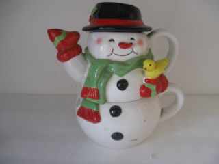  Snowman Teapot and Mug Hausen Ware