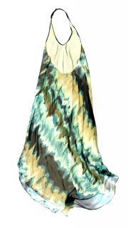 Haute Hippie womens silk backless halter maxi dress $495 New