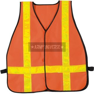 Safety Orange High Visibility Oxford Safety Vest (Item