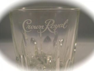 Pt. Crystal Cut Clear Glass Embossed Crown Royal Highball Glasses #2