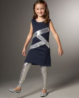Zoe Mod Sequin Shift Dress & Leggings   