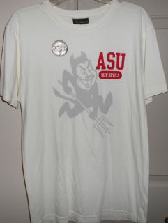 Arizona State University WHITE Tee Shirt in Adult size Large NEW