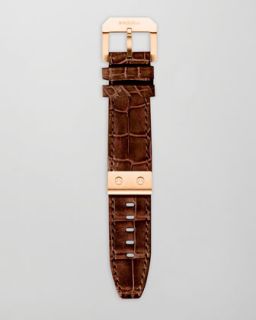 Emporio Armani Automatic Skeleton Leather Watch, Brown   