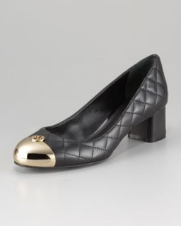 Tory Burch Kaitlin Quilted Metal Toe Pump   