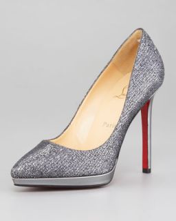 Christian Louboutin Pigalle Glittered Red Sole Pump   