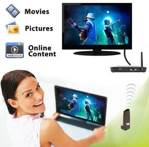 Stream wirelessly in full 1080p from your notebook or PC to any HDTV