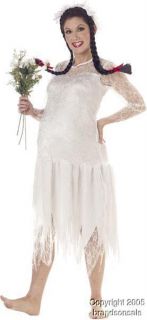 Adult Hillbilly Bride Funny Womans Halloween Costume LG