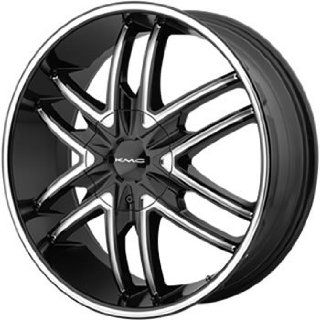 KMC KM678 22x9.5 Black Wheel / Rim 5x5 & 5x5.5 with a 15mm Offset and