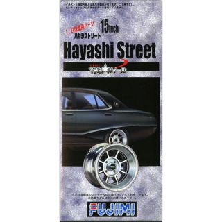 Fujimi TW07 Hayashi Street Wheel Tire Set 15 inch 1 24 scale kit