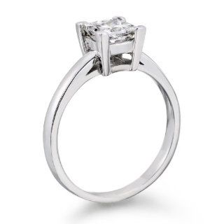 GIA Certified, Princess Cut, Solitaire Diamond Ring in 18K