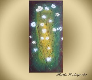 Heather R Lange Original Green Art Abstract Large Canvas Painting