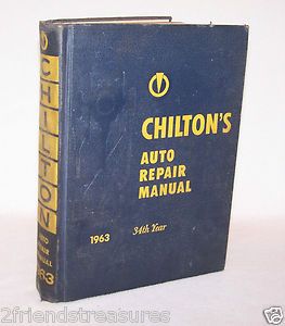 1963 Chiltons Auto Repair Manual Transmission Power Steering Trouble