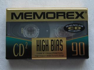  Memorex CD2 90 High Bias Type II Blank Audio Cassette Tape For CD Rec