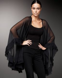 Ilana Wolf Tiered Edge Chiffon Cape   