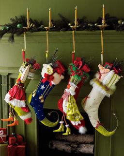 Patience Brewster Christmas Stockings & Candle Stocking Hook