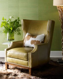 Nailhead Trim Leather Chair  