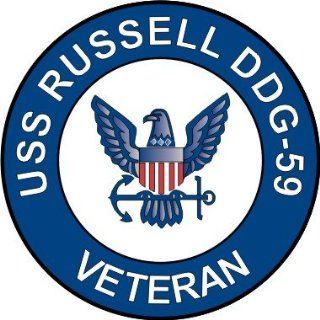 US Navy USS Russell DDG 59 Ship Veteran Decal Sticker 3.8 6 Pack