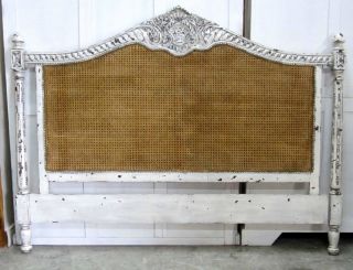 King Size Headboard Country French Chic Designer Cane