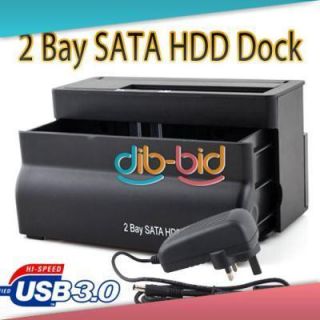 Practical Hard Drive Dock Docking Station USB 3 0 Dual 2 SATA 3 5 2 5