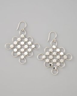 Silver Square Earrings  