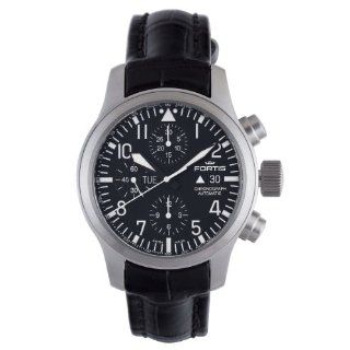 Fortis Mens 701.10.81 LC.01 F 43 Flieger Chronograph Black Automatic