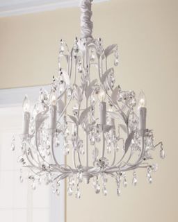 Crystorama White Leaf Chandelier   