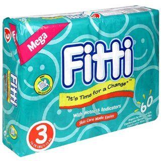 Fitti Mega Baby Diapers, Size 3, Case Pack, Four   60