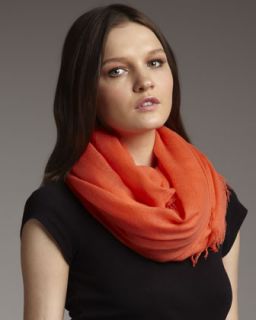 Ultra Lightweight Cashmere Stole, Hot Coral   