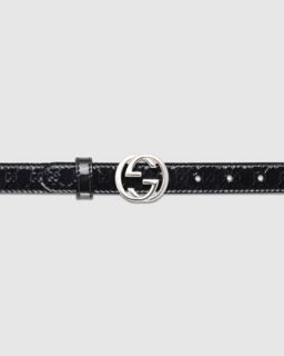 Z0KQQ Gucci Adjustable Belt with Interlocking G Buckle