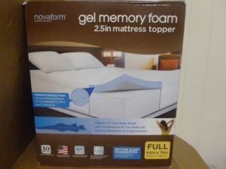 New Sleep Innovation Novaform 2 5 Gel Memory Foam Topper Full