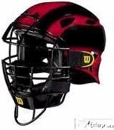 EZ Gear Baseball Hockey Style Catchers Helmet Face Mask New Red